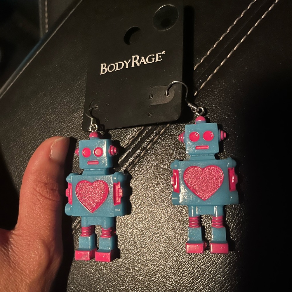 Spencer's Robot Earrings